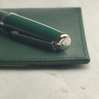 Rolex Green Pen And Notepad Set For Writing Enthusiasts | Luxury Stationery Gift