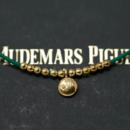 Ag 925 Sterling Silver Vip Bracelet For Luxury Gifts | Royal Oak Green & Gold Statement Piece