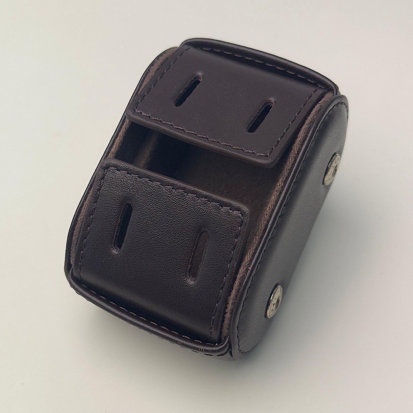 Patek Philippe Leather Watch Travel Case - Dark Brown Dual Holder | Prestige