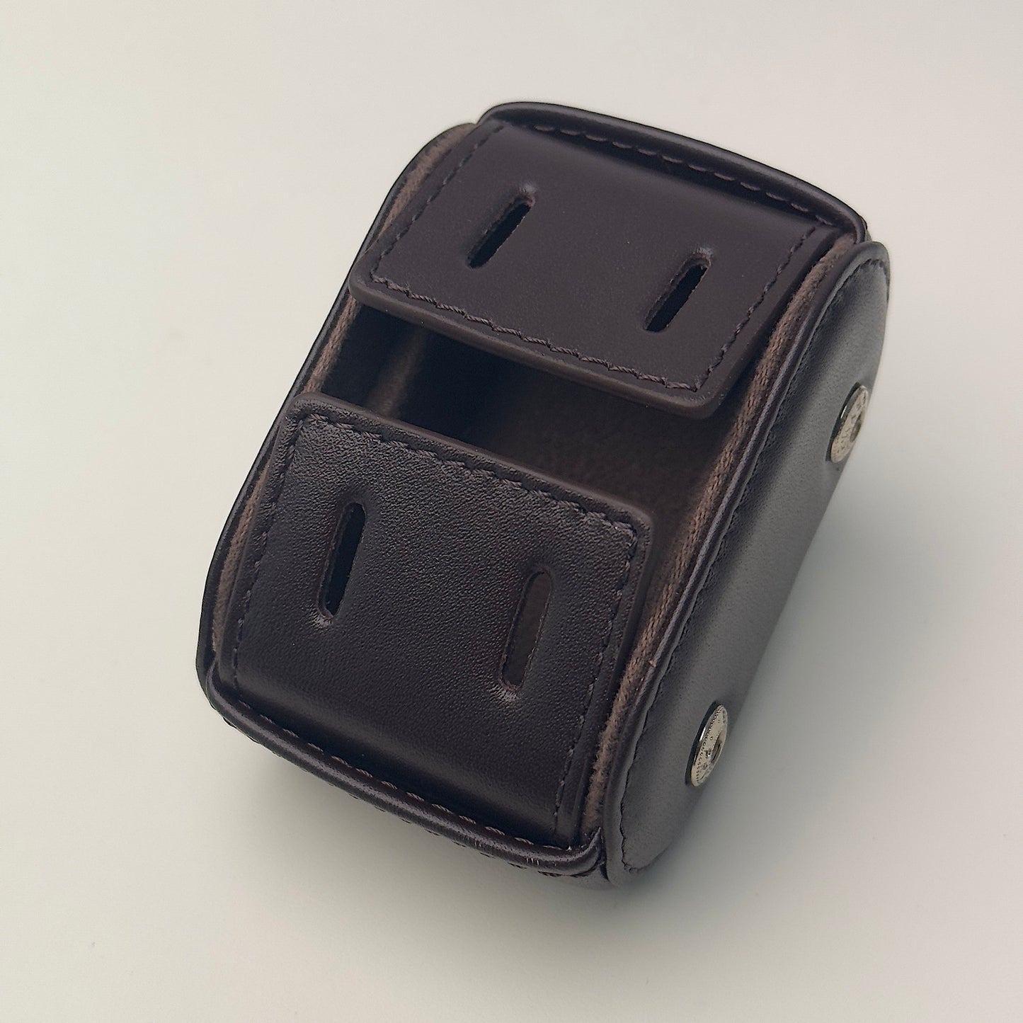 Patek Philippe Leather Watch Travel Case - Dark Brown Dual Holder | Prestige