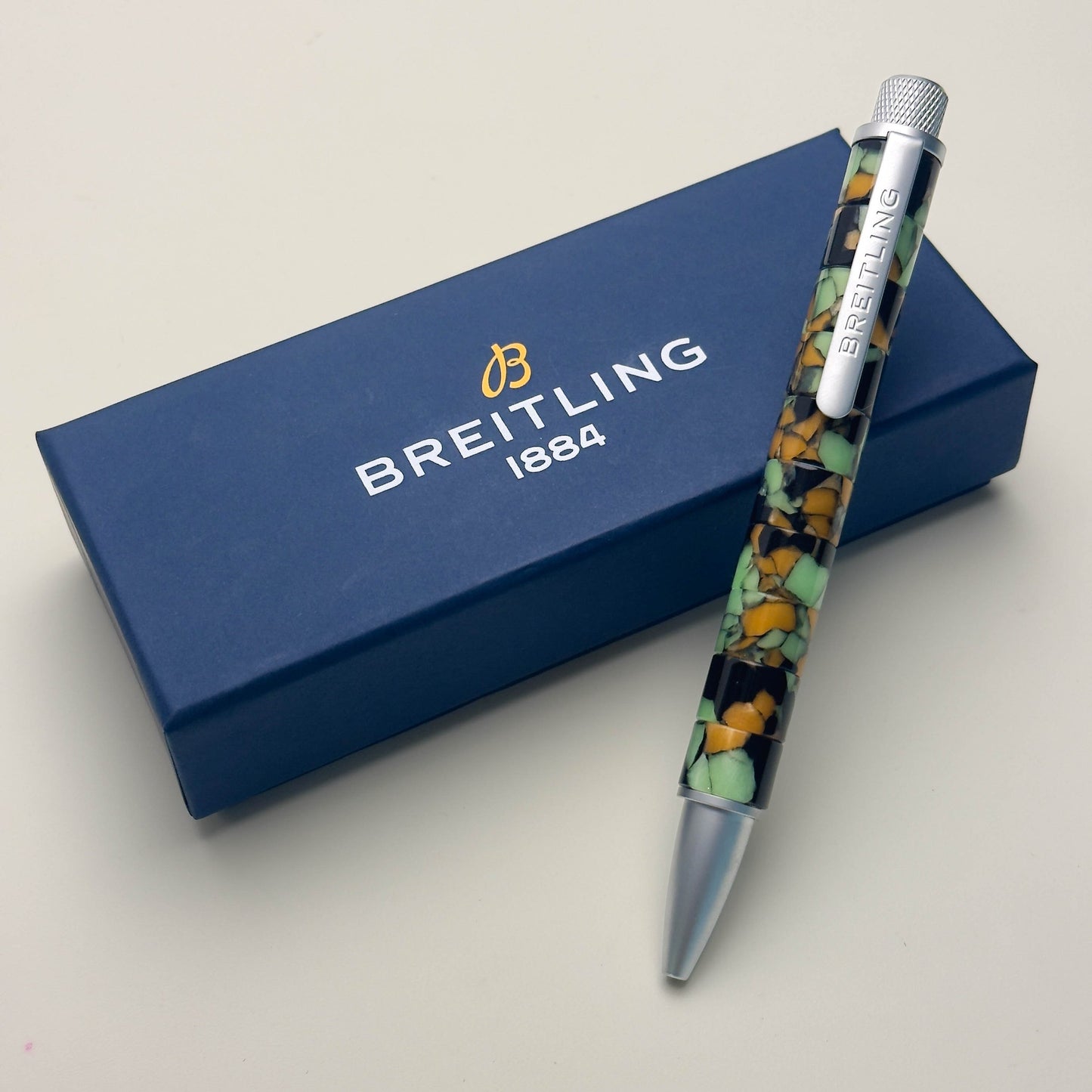 Breitling Marbled Ballpoint Pen For Vips | Exquisite Luxury Gift