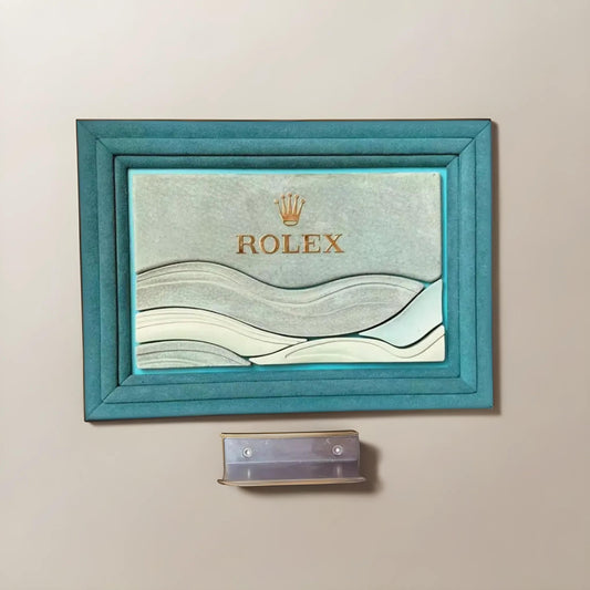 Rolex Ocean Wave Display Board For Luxury Watch Collection | Elegant Wave Design