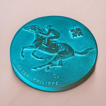 Patek Philippe Equestrian Tribute Coin In 18K Gold | Limited Edition Luxury Collectible