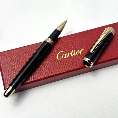 Cartier Black Gold Composite Rollerball Pen For Executives | Vip Gift