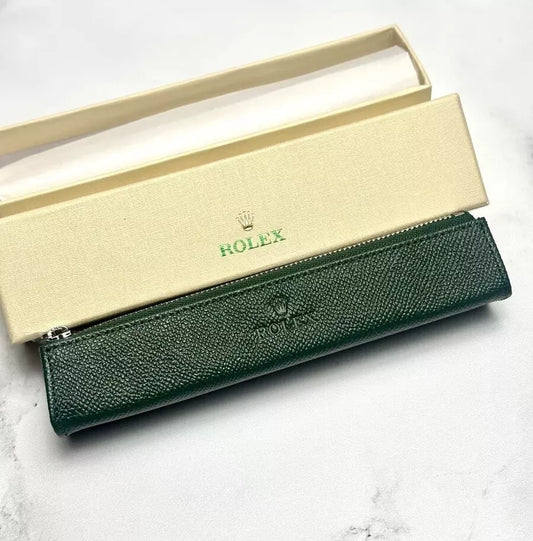 Rolex Emerald Green Pen Pouch Pencil Holder Case For Ad Vip | Elegant Executive Gift