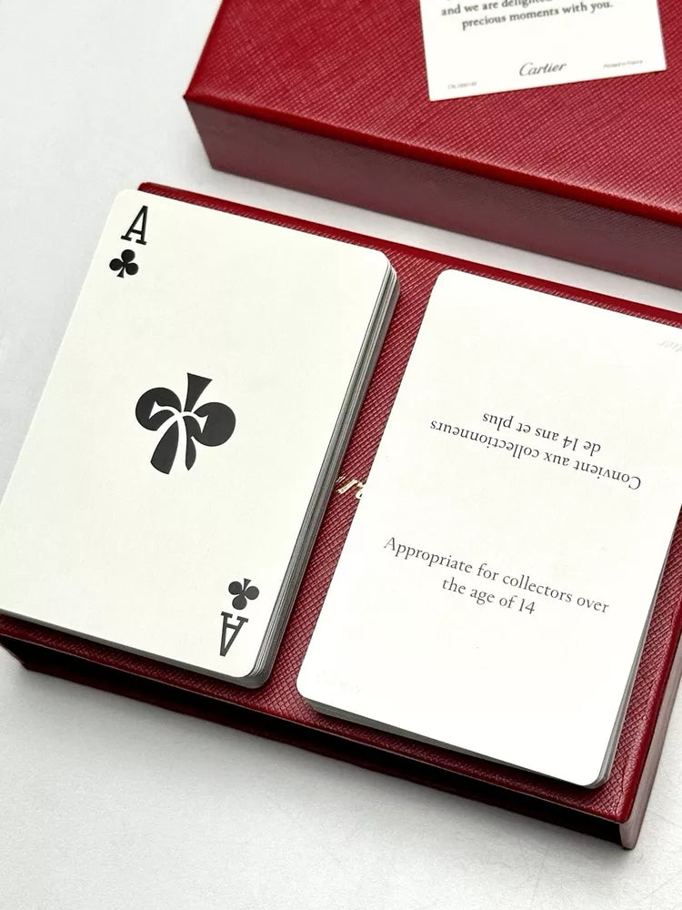 Cartier Playing Cards Set - Red & Black Decks In Box | Luxury Ad Vip Gift