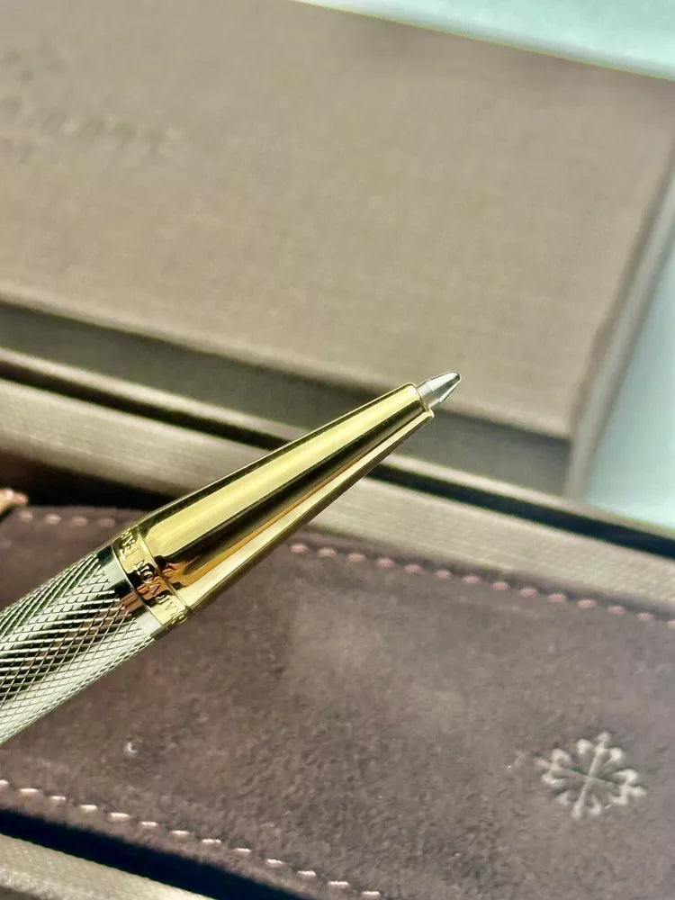 Patek Philippe Silver Weave Pen By Graf Von Faber Castell | Exquisite Writing Instrument