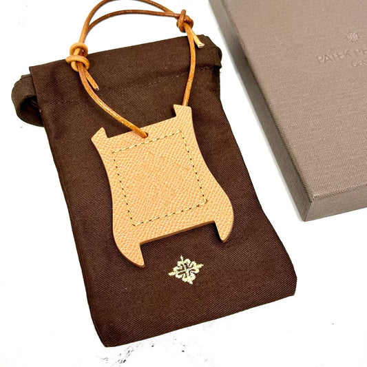 Patek Philippe Tan Leather Bag Charm For Ad Vip Gift | Elegant Accessory For Style-Conscious Collectors