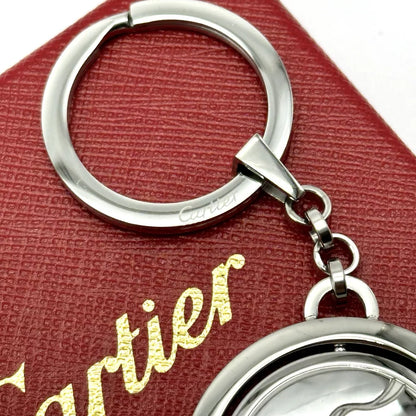 Cartier Silver Rotating Hallmark Keychain For Ad Vip Gift | Refined Luxury Keyring