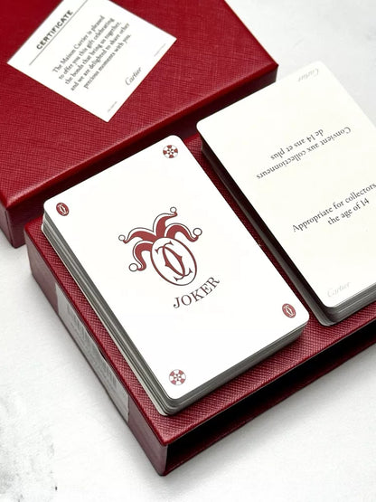 Cartier Playing Cards Set - Red & Black Decks In Box | Luxury Ad Vip Gift