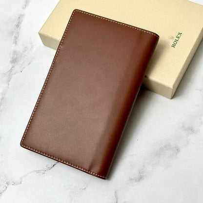 Rolex Geneva Brown Leather Journal Notebook For Executives | Sophisticated Ad Vip Gift