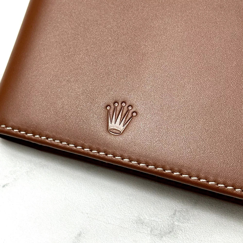 Rolex Geneva Brown Leather Journal Notebook For Executives | Sophisticated Ad Vip Gift