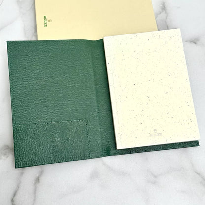 Verdant Green Leather Journal Notebook For Rolex Ad Vip Gift