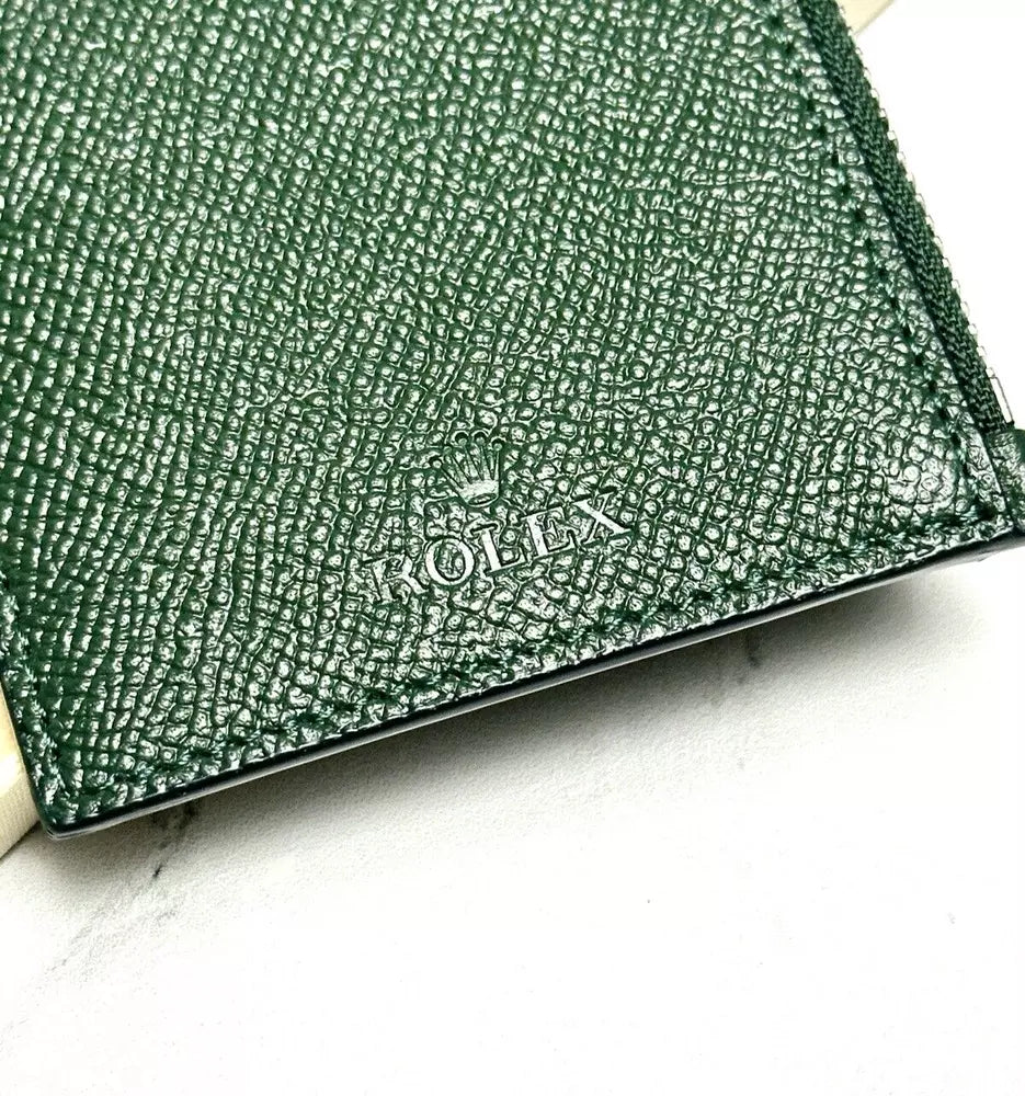 Verdant Leather Cardholder Wallet For Travel | Rolex Classic Style