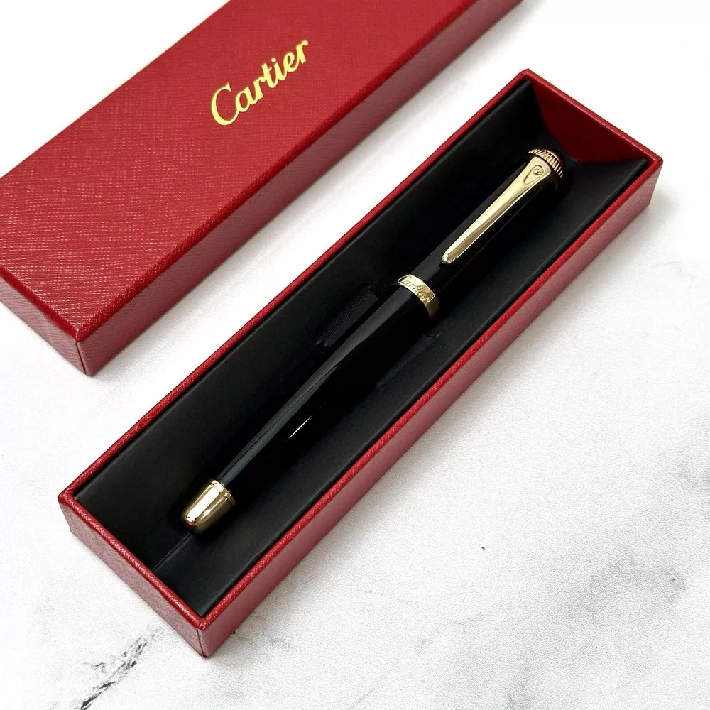 Cartier Black Gold Composite Rollerball Pen For Executives | Vip Gift