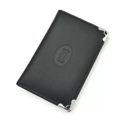 Cartier Black Calfskin Quad Cardholder For Cards | Must De Cartier Card Wallet