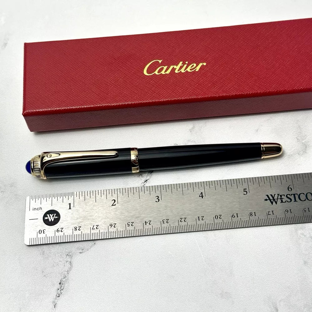 Cartier Black Gold Composite Rollerball Pen For Executives | Vip Gift