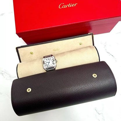 Cartier Black Calfskin Travel Watch & Jewelry Case For Vip Gifts | Elegant Storage Solution