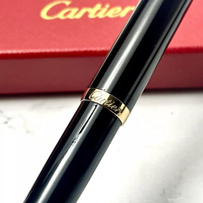 Cartier Black Gold Composite Rollerball Pen For Executives | Vip Gift