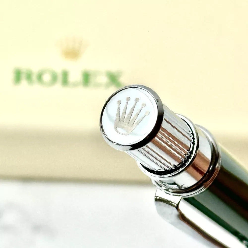 Rolex Emerald Oyster Ballpoint Click Pen For Vip Gift | Luxe Writing Instrument