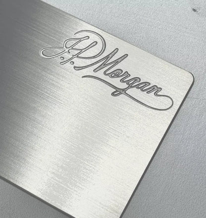 Jp Morgan Reserve Card Custom Chip + Stripe | Palladium Silver Metal Design