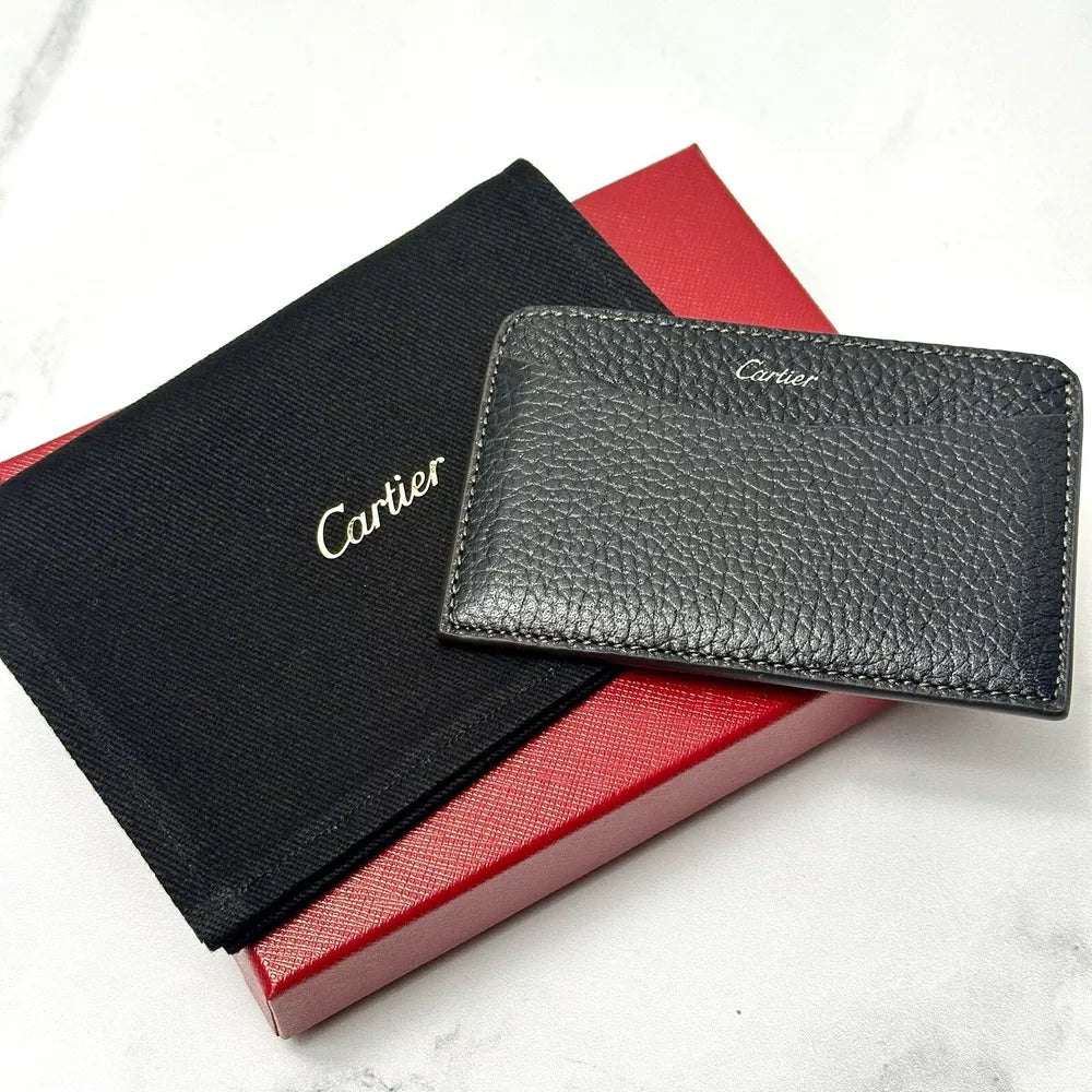 Cartier Signature Cardholder Black Calfskin Leather Wallet For Vip Gift | Luxurious Minimalist Accessory