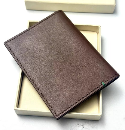 Rolex Heritage Brown Leather Bifold Cardholder Wallet For Vip Gift | Premium Luxury Card Organizer