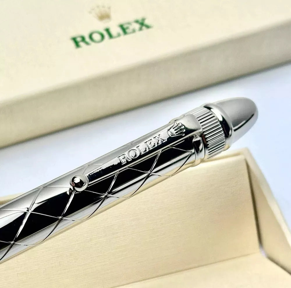 Rolex Platinum Silver Pen For Vips | Exquisite Crown Signature Design