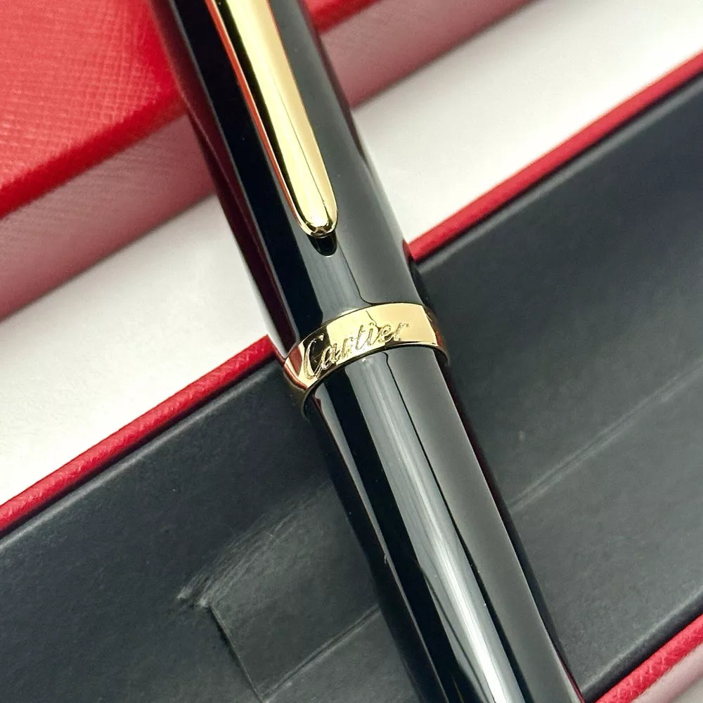 Cartier Black Gold Composite Rollerball Pen For Executives | Vip Gift