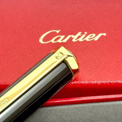 Cartier Santos Dumont Prestige Rollerball Pen - Gold & Black For Vip Gift | Elegant Writing Instrument