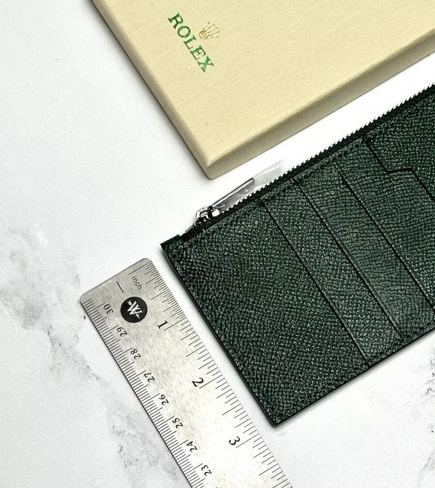 Verdant Leather Cardholder Wallet For Travel | Rolex Classic Style