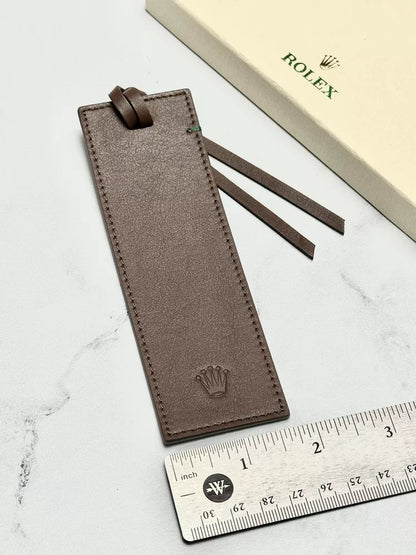 Rolex Brown Leather Bookmark For Luxury Reading Experience | Rare Ad Vip Gift