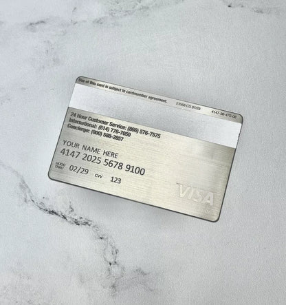 Jp Morgan Reserve Card Custom Chip + Stripe | Palladium Silver Metal Design