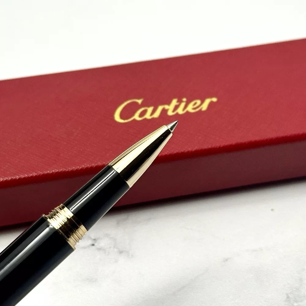 Cartier Black Gold Composite Rollerball Pen For Executives | Vip Gift