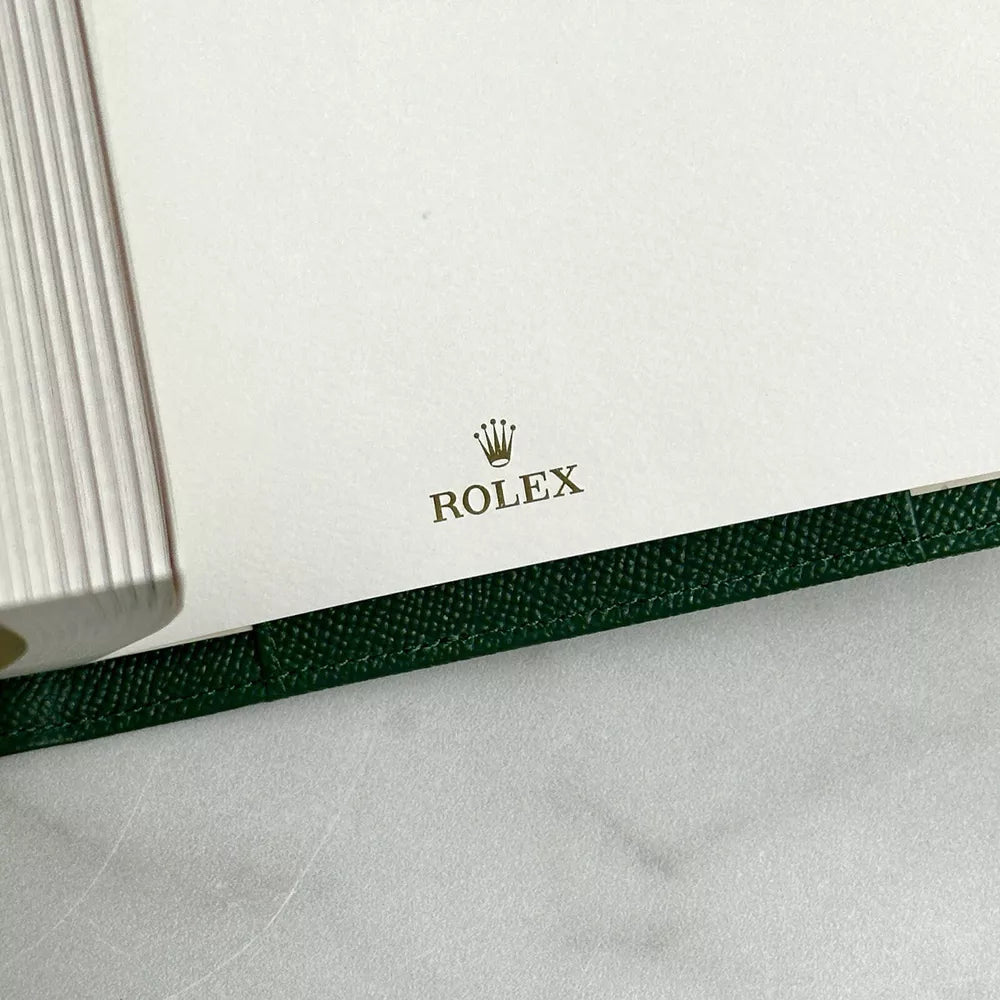 Verdant Green Leather Journal Notebook For Rolex Ad Vip Gift