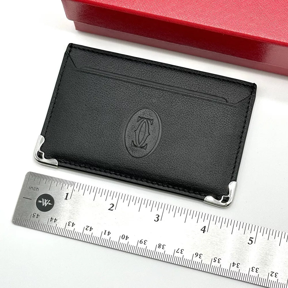 Cartier Black Calfskin Cardholder For Must De Cartier Wallet | Ad Vip Gift