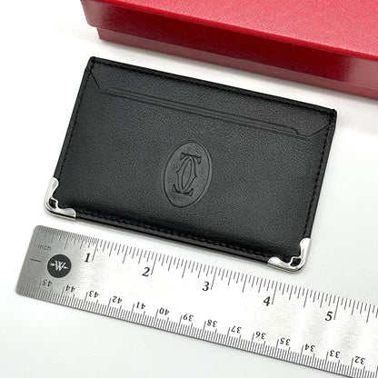 Cartier Black Calfskin Cardholder For Must De Cartier Wallet | Ad Vip Gift