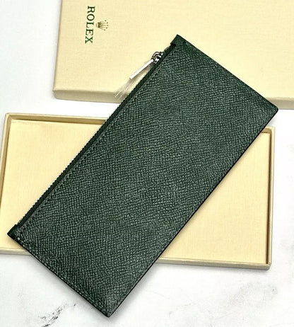 Verdant Leather Cardholder Wallet For Travel | Rolex Classic Style