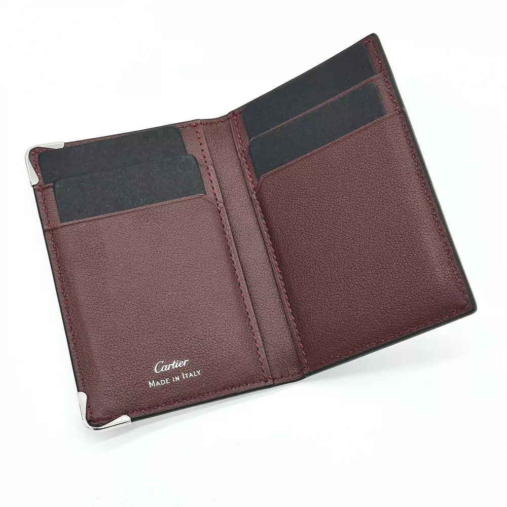 Cartier Black Calfskin Quad Cardholder For Cards | Must De Cartier Card Wallet