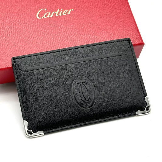 Cartier Black Calfskin Cardholder For Must De Cartier Wallet | Ad Vip Gift