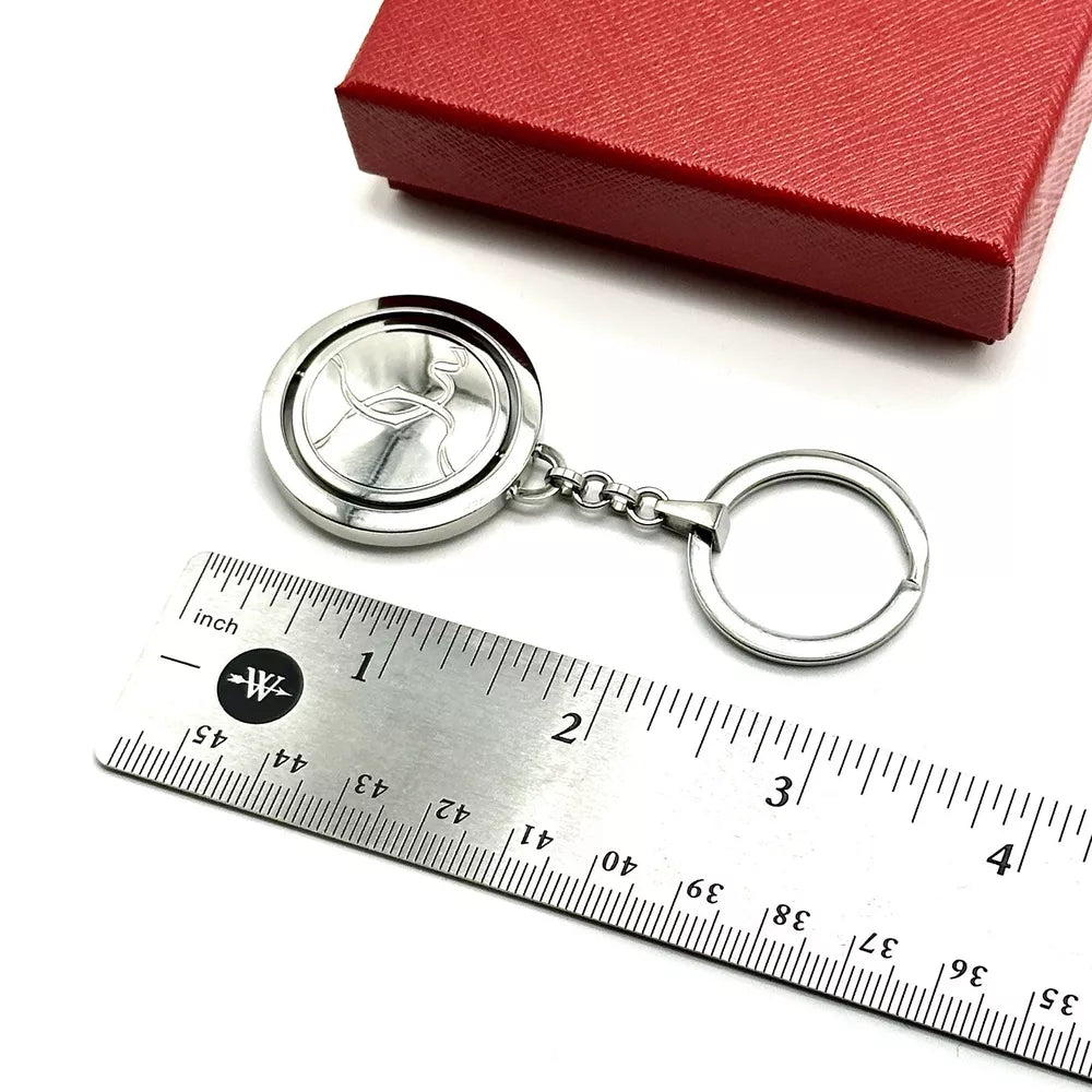 Cartier Silver Rotating Hallmark Keychain For Ad Vip Gift | Refined Luxury Keyring