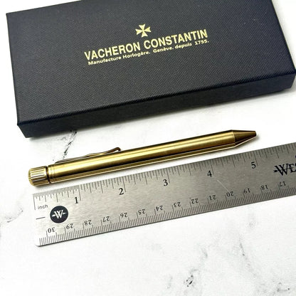 Vacheron Constantin Malte Elegance Brass Ballpoint Pen Leather Set For Professionals | Ad Vip