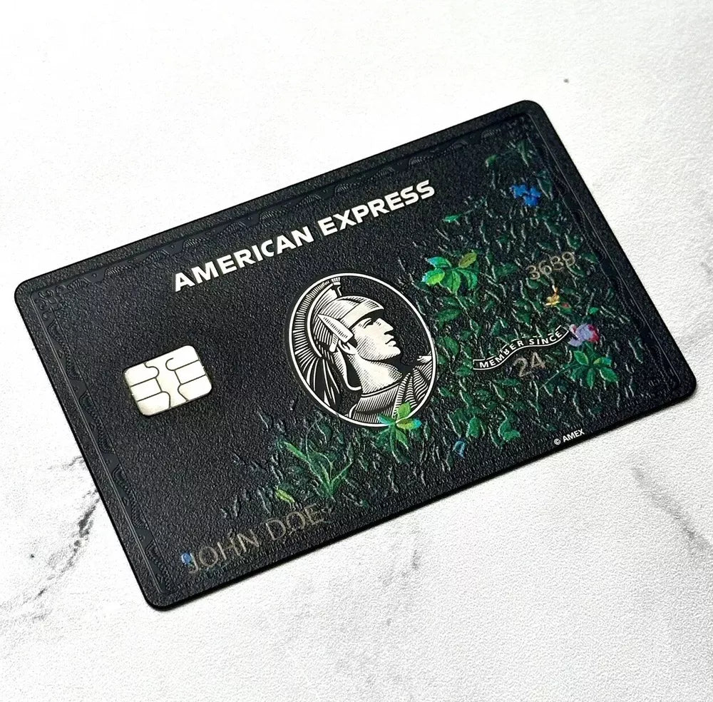 Black Card Custom Chip + Stripe Original For Artistic Expression | Graffiti & Floral 2024