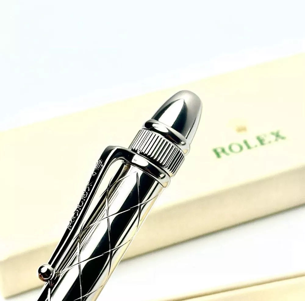 Rolex Platinum Silver Pen For Vips | Exquisite Crown Signature Design