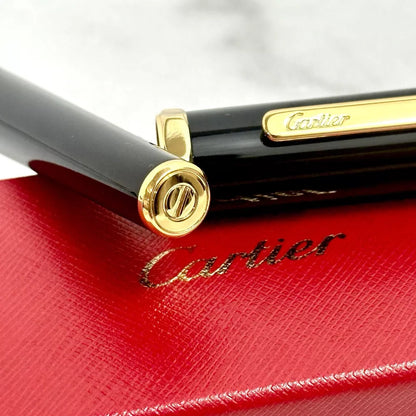 Cartier Santos Dumont Prestige Rollerball Pen - Gold & Black For Vip Gift | Elegant Writing Instrument