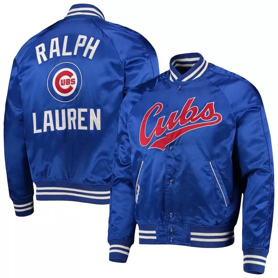 Ralph Lauren Chicago Cubs Royal Blue Baseball Jacket For True Fans | Size Small