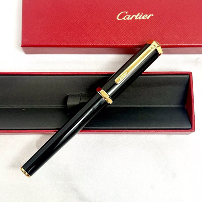 Cartier Santos Dumont Prestige Rollerball Pen - Gold & Black For Vip Gift | Elegant Writing Instrument