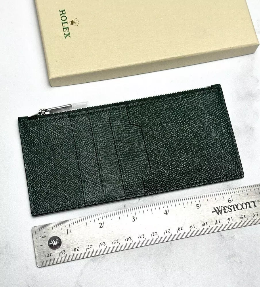 Verdant Leather Cardholder Wallet For Travel | Rolex Classic Style