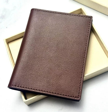 Rolex Heritage Brown Leather Bifold Cardholder Wallet For Vip Gift | Premium Luxury Card Organizer